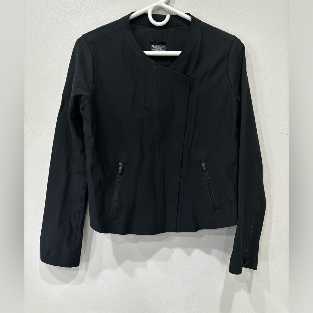 Athleta Stellar Double Front Zip Blazer Jacket Women’s Size Small